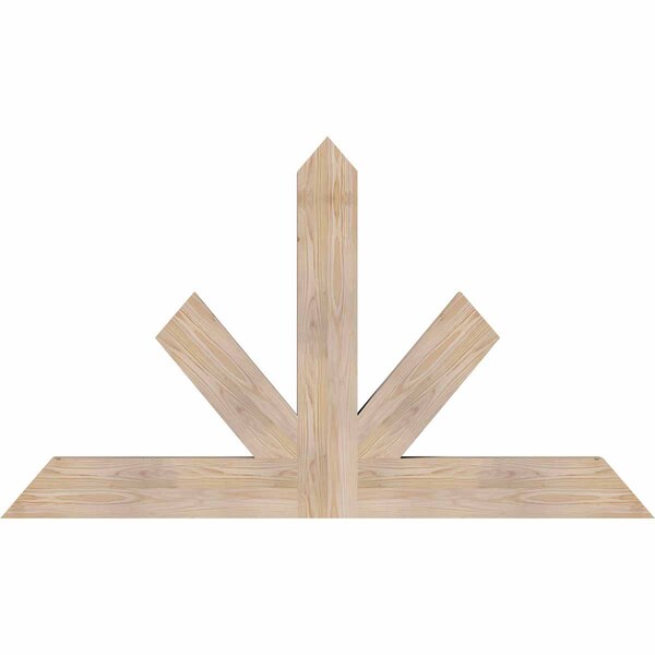 Ekena Millwork Saratoga Smooth Timber Gable Bracket, Douglas Fir, 60"W x 35"H x 3 1/2"D x 5 1/2"F, 14/12 Pitch GBW060X35X0406SAR00SDF - main